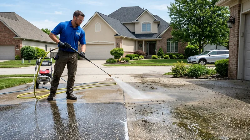 Driveway pressure washing in Philadelphia